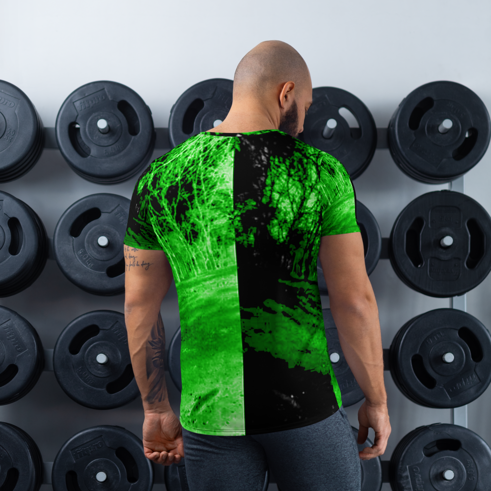 T-shirt Desportiva Masculina Versus Verde com Estampa em toda a Área