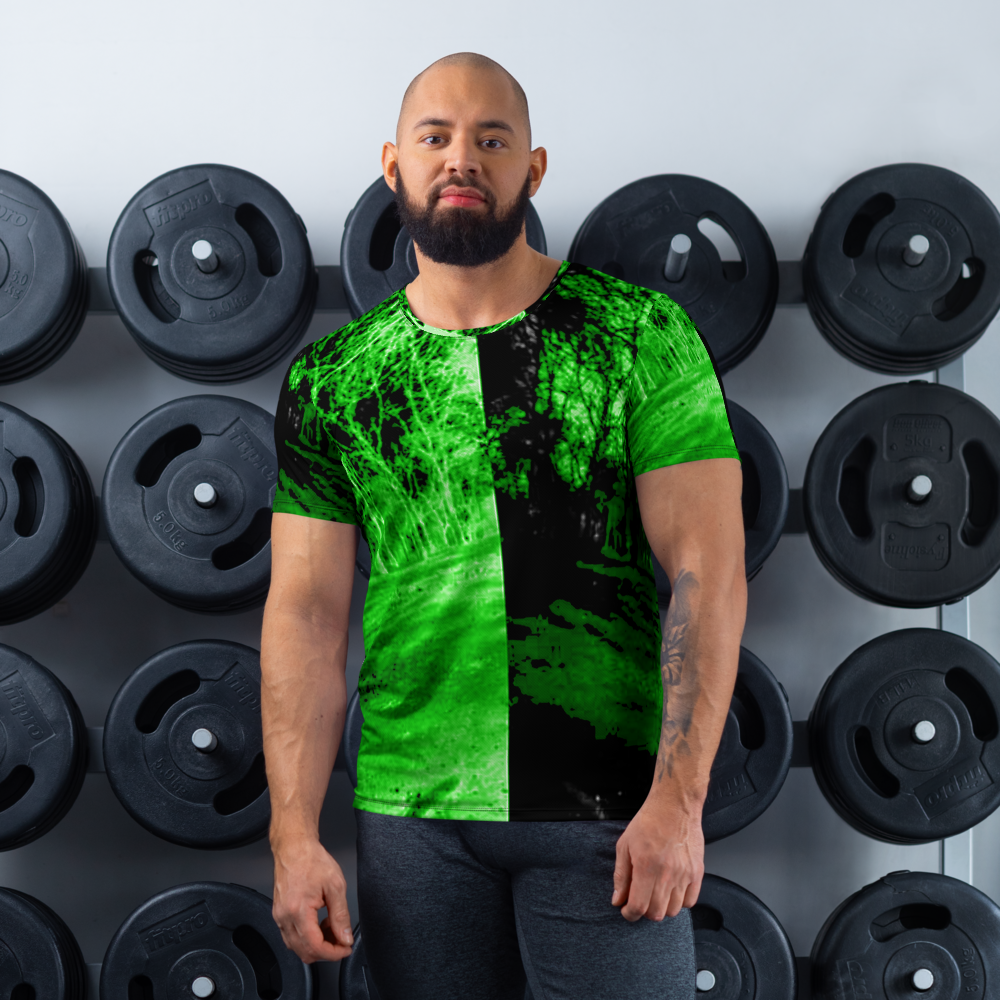 T-shirt Desportiva Masculina Versus Verde com Estampa em toda a Área