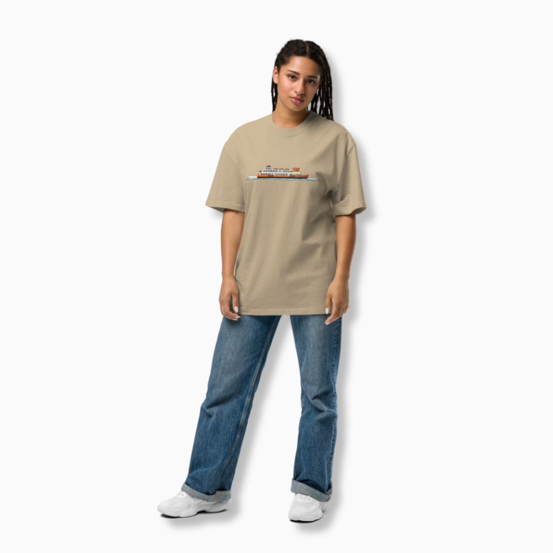 T-shirt unissexo oversized Cacilheiro