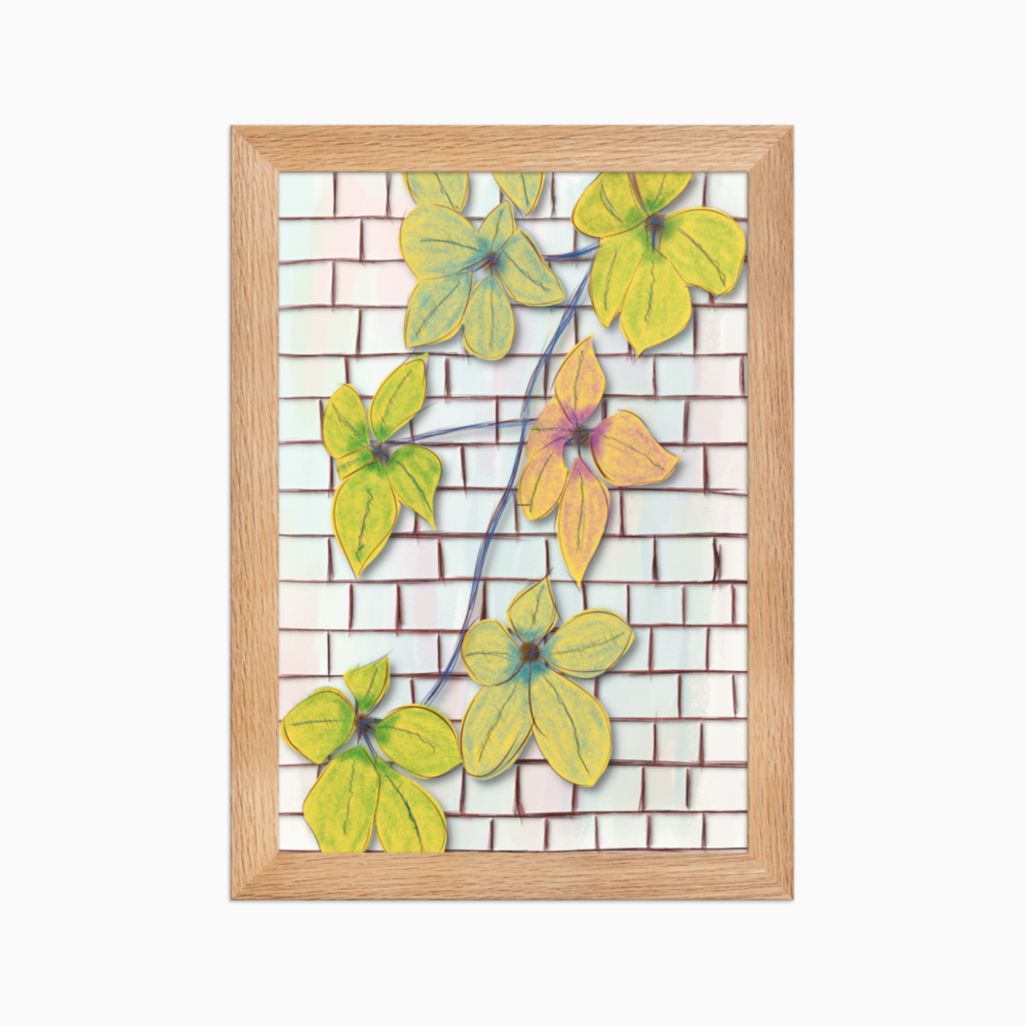 Entre o Traço e o Pixel– Pôster Artístico A4 com Moldura | Ilustração Minimalista Contemporânea