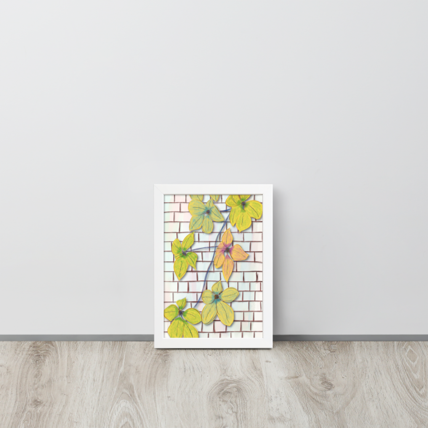 Entre o Traço e o Pixel– Pôster Artístico A4 com Moldura | Ilustração Minimalista Contemporânea