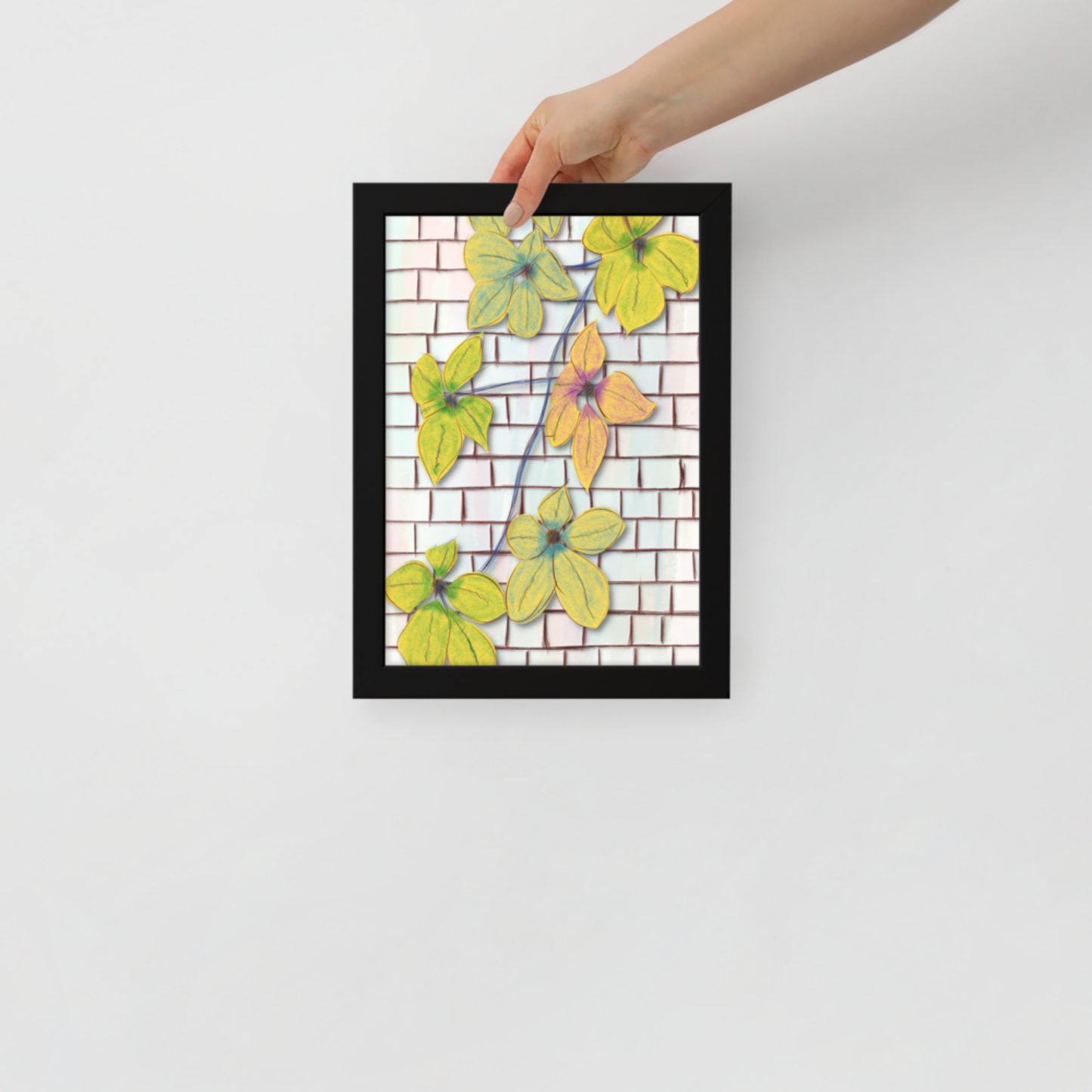 Entre o Traço e o Pixel– Pôster Artístico A4 com Moldura | Ilustração Minimalista Contemporânea