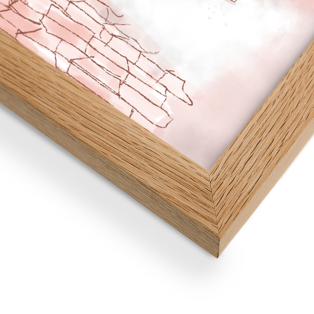 Poster com ilustração artística de uma janela em estilo gráfico autoral