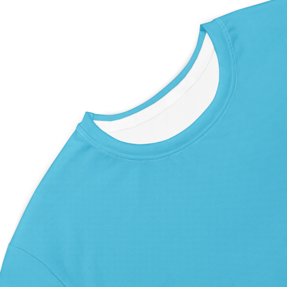 Women's T-shirt dress with a minimalist figurative pattern and modern urban style.
