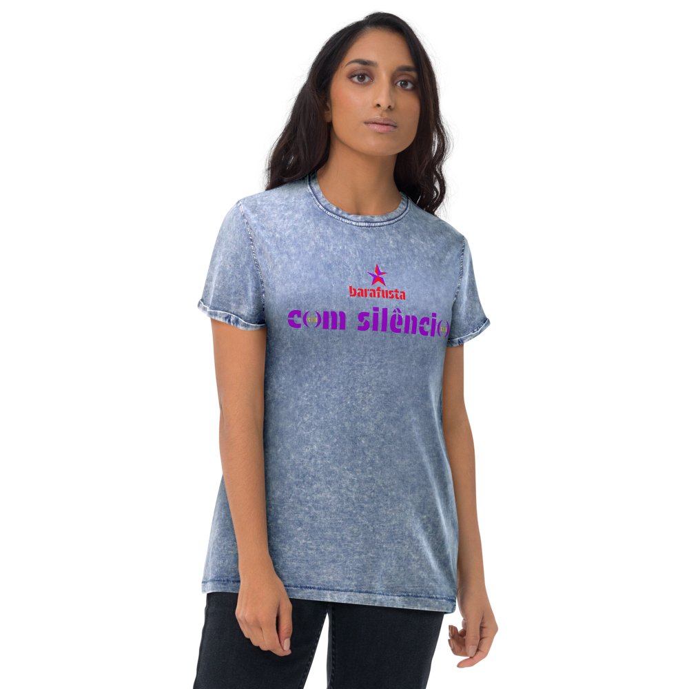 T-Shirt denim  barafusta Silêncio