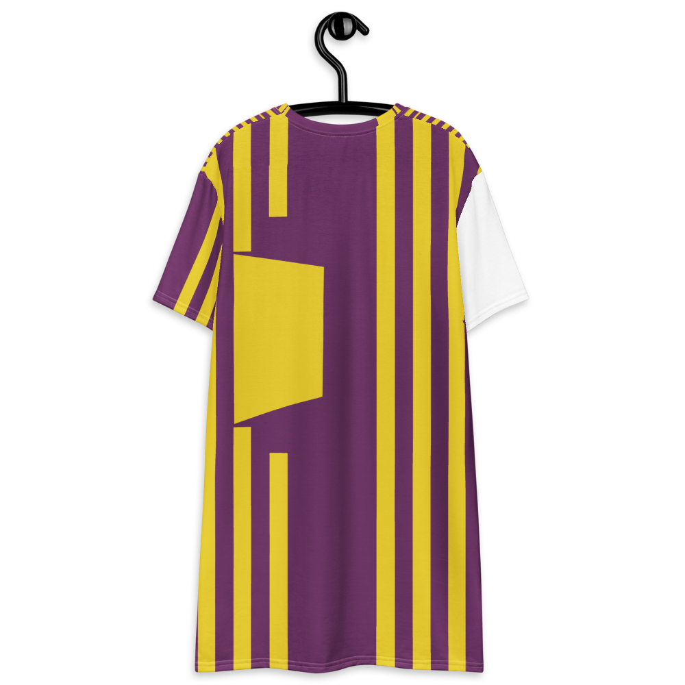 Women's dress-shirt with an abstract geometric pattern and modern urban style.